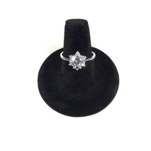 Beautiful Cubic Zirconia Silver Fashion Ring - Size 9